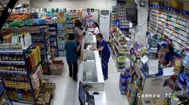 Shoppers run for cover as second earthquake hits the Philippines