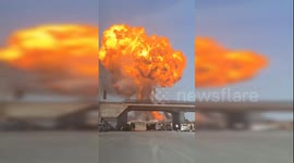 Gigantic fireball seen after tanker explosion in northern China