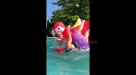 Chicago grandma spends whole summer slipping off pool floats