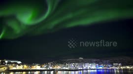Real-time Northern Lights over Hammerfest, Norway