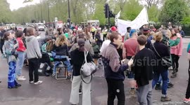Day 10 - Extinction Rebellion another road block at Marble Arch