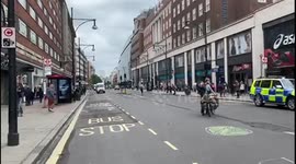 Police move in to remove climate change protesters at Marble Arch