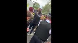 It’s all kicking off at marvel arch. Climate change protesters are being arrested.