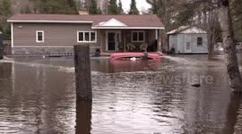 State of emergency in Ontario town as homes and sidewalks submerged