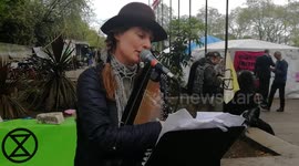 Day 10 - Lena Margareta sing Ave Maria at Extinction Rebellion, London, UK