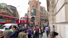 Protesters from Extinction Rebellion block all traffic in City of London