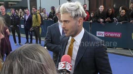 Lily Collins and Zac Efron address the media at the Extremely Wicked, Shockingly Evil and Vile premiere