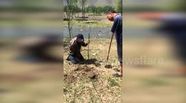 Blind man and his armless friend plant over 10,000 trees in China