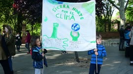 Campaign against Climate Change in Madrid, Spain Atocha