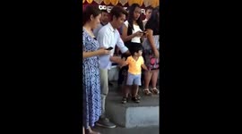 Toddler Steals The Show Joining Singers On Stage