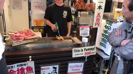 Grilling Tuna Steaks With Blow Torch
