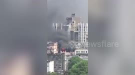 Fire guts parts of building in eastern Indian city