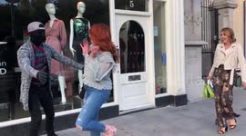 People in Dublin hilariously spooked by 'fake mannequin' prank