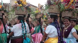 Traditional Guelaguetza dance from Oaxaca, Mexico
