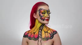 Instagram star turns into butterfly while talking about experiences as an artist