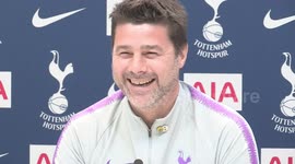 Problems last night? Pochettino laughs as reporter FALLS ASLEEP!
