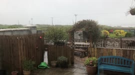 Storm Hannah: Strong wind and rain and a broken garden clock