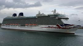 P&O Cruise Ship Britannia races into Southampton a day early to avoid storm Hannah
