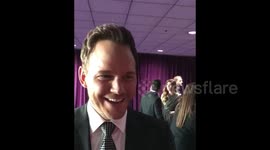 Avengers super fan raps for Chris Pratt and gets arm signed by Chris Evans