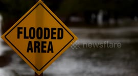 Flooded Homes and Streets in Bracebridge, Ontario, Canada
