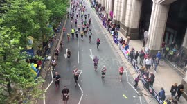 A View Of Runners At The London Marathon 2019
