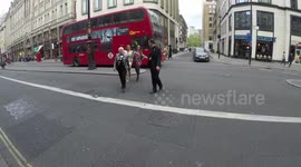 Amber Davies And Dancer Wayne Sleep Arrive At The West End Eurovision Event