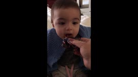 Hungry Aussie baby looses it over snickers