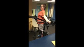 Paraplegic stands for the first time in four years thanks to new support frame