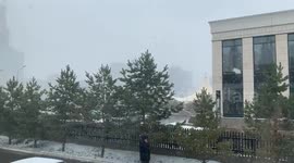 Snow day in Nur-Sultan/Astana, Kazakhstan