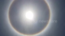 Stunning video of rare sun halo seen in the Philippines