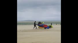 Kitesurfing Storm Hannah, April 2019