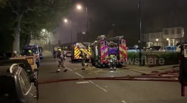 100 Firefighters Tackle Hotel Fire In West London