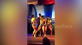 Angry wife catches husband with coyote dancers in Thailand