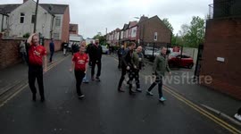 Manchester derby fans atmosphere outside stadium