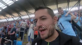 Manchester City vs Tottenham fans in the stadium
