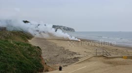 Bomb Disposal Team carry out controlled explosion Isle of Wight