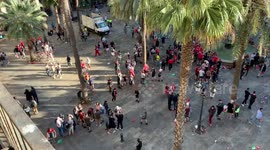 Aftermath of Liverpool fans at Plaça Reial