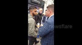 When milkshakes went political: Tommy Robinson covered in McDonald's shake