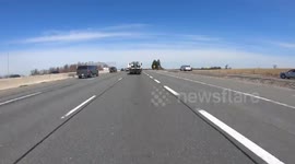 Hyperlapse POV car and truck traffic on Ontario Canada highways