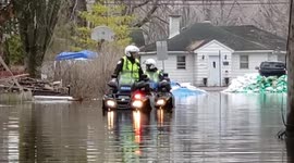 Quebec flood 2019 Montreal Quebec canada police ATV vtt