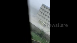 Strong winds topple bus in eastern India during Cyclone Fani