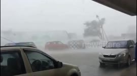 Cyclone Fani blows away car in Odisha state