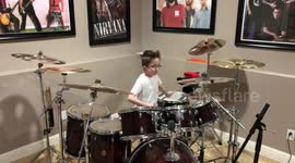 Inspiring moment boy with autism rocks out on drums