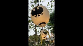 Beautiful lamps in Kumano shrine in Kawagoe