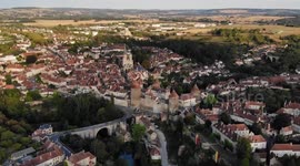 Flying above Semur-en-Auxois / Drone Flight