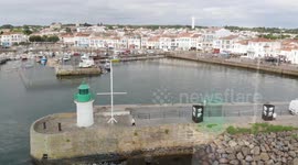 Flying above Port Joinville Ile d'Yeu / Drone Flight