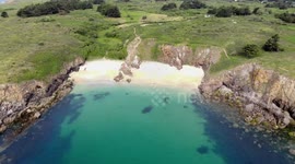 Flying above Plage des Soux Ile d'Yeu / Drone Flight