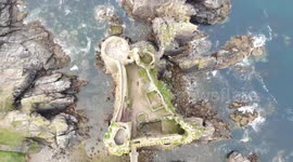 Flying above Vieux Château Ile d'Yeu / Drone Flight