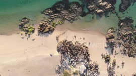 Flying above Pointe des Corbeaux Ile d'Yeu - Drone Flight