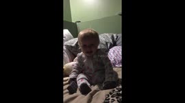 Baby Carmen learns to fake laugh!